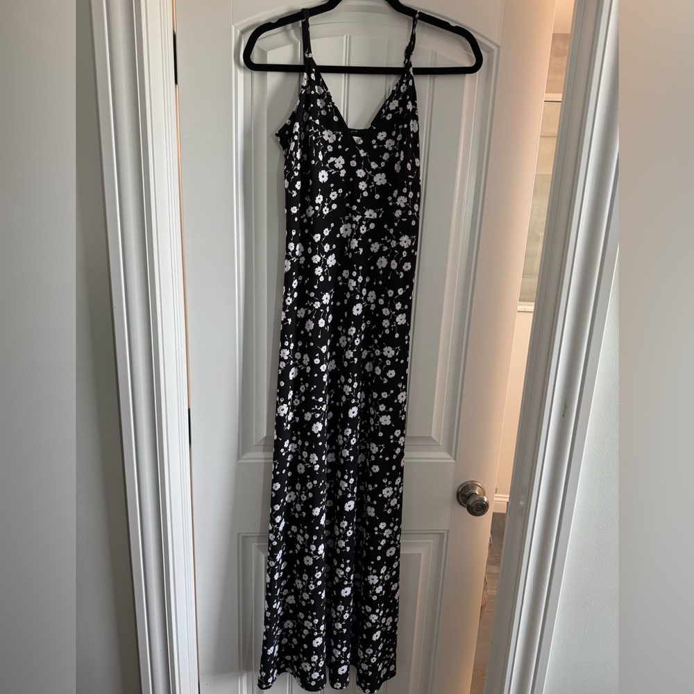 Michael Kors black and white floral maxi dress